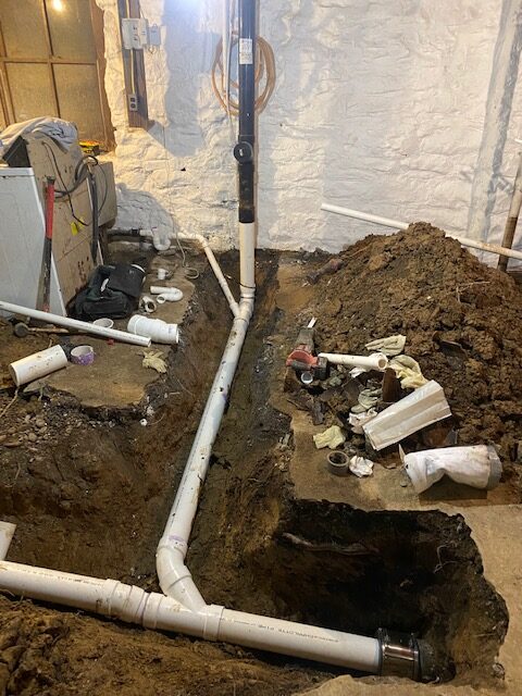 Piping in basement