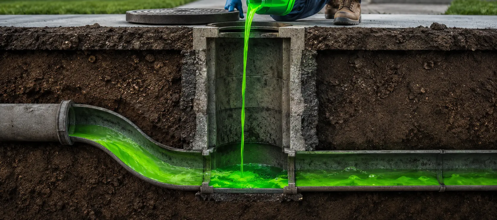 Krupp whitney plumbing offers dye testing services